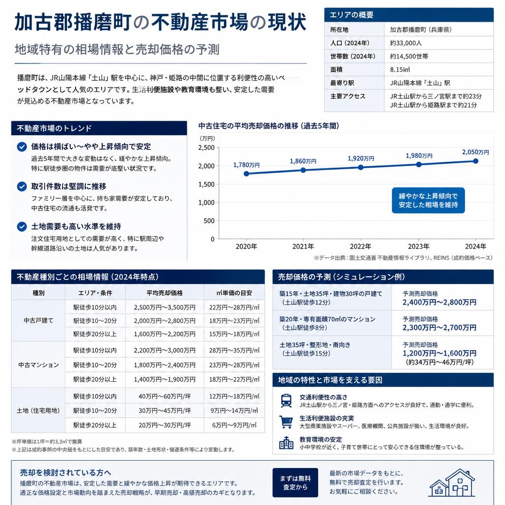 加古郡播磨町における相場と市場状況