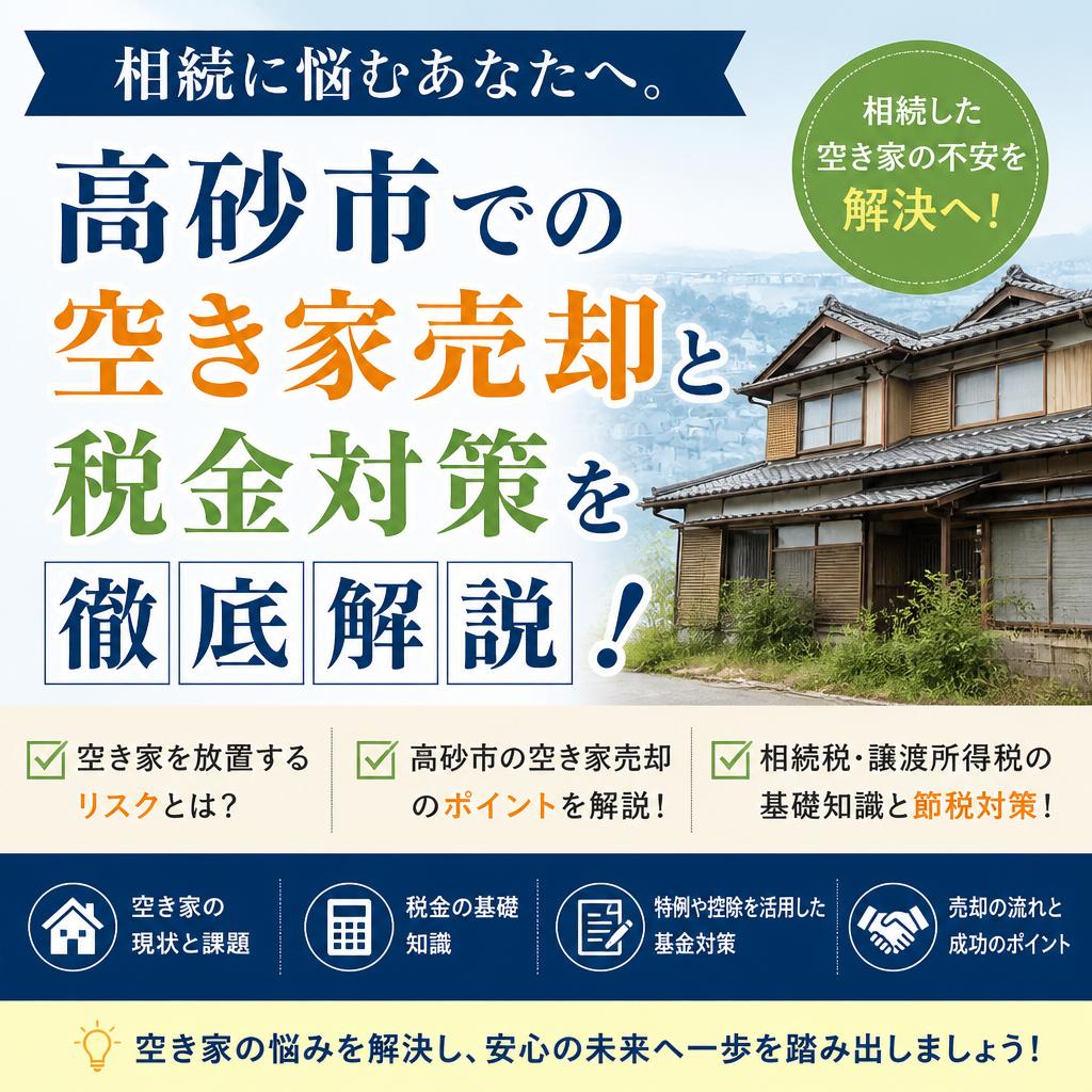相続に悩むあなたへ。高砂市での空き家売却と税金対策を徹底解説！|加古川市不動産売却買取相談センター