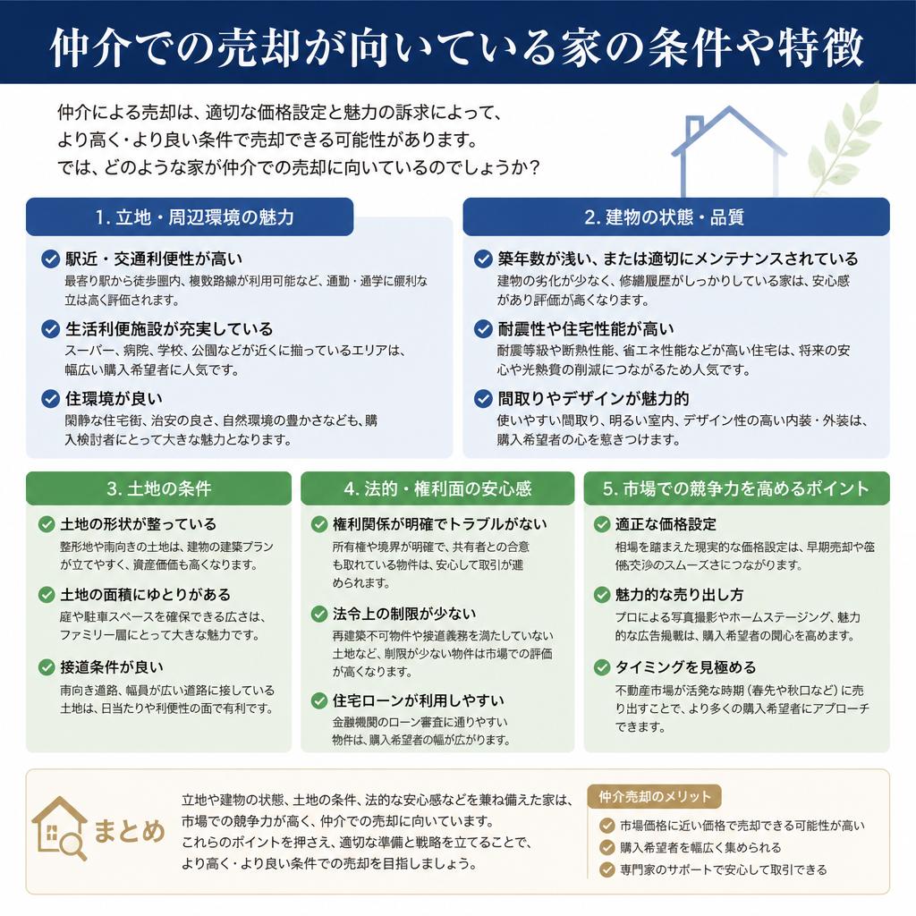仲介が向いている家の特徴