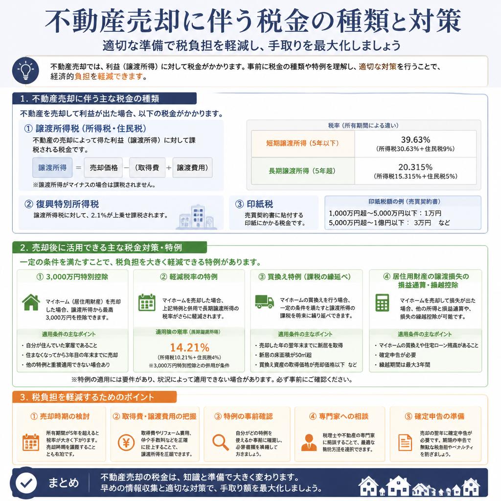4. 売却後の税金についての注意点