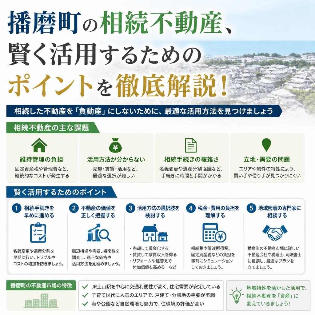 播磨町の相続不動産、賢く活用するための税金対策と売却手続きを徹底解説！|加古川市不動産売却買取相談センター