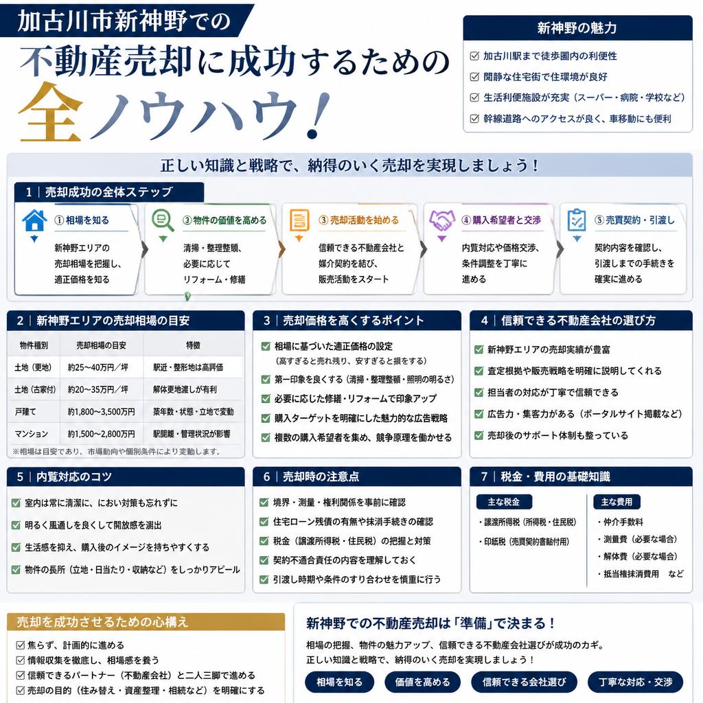 加古川市新神野での不動産売却に成功するための全ノウハウ！　|加古川市不動産売却買取相談センター