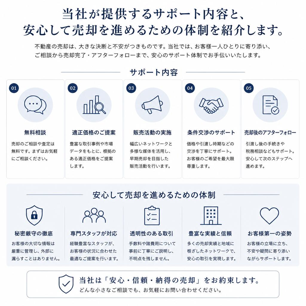 5. 安心のサポート体制