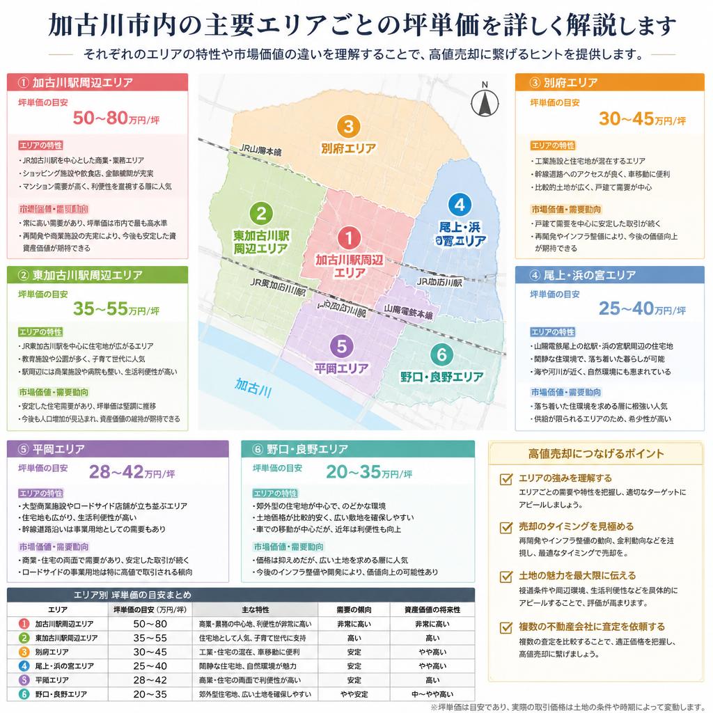 エリア別坪単価の分析