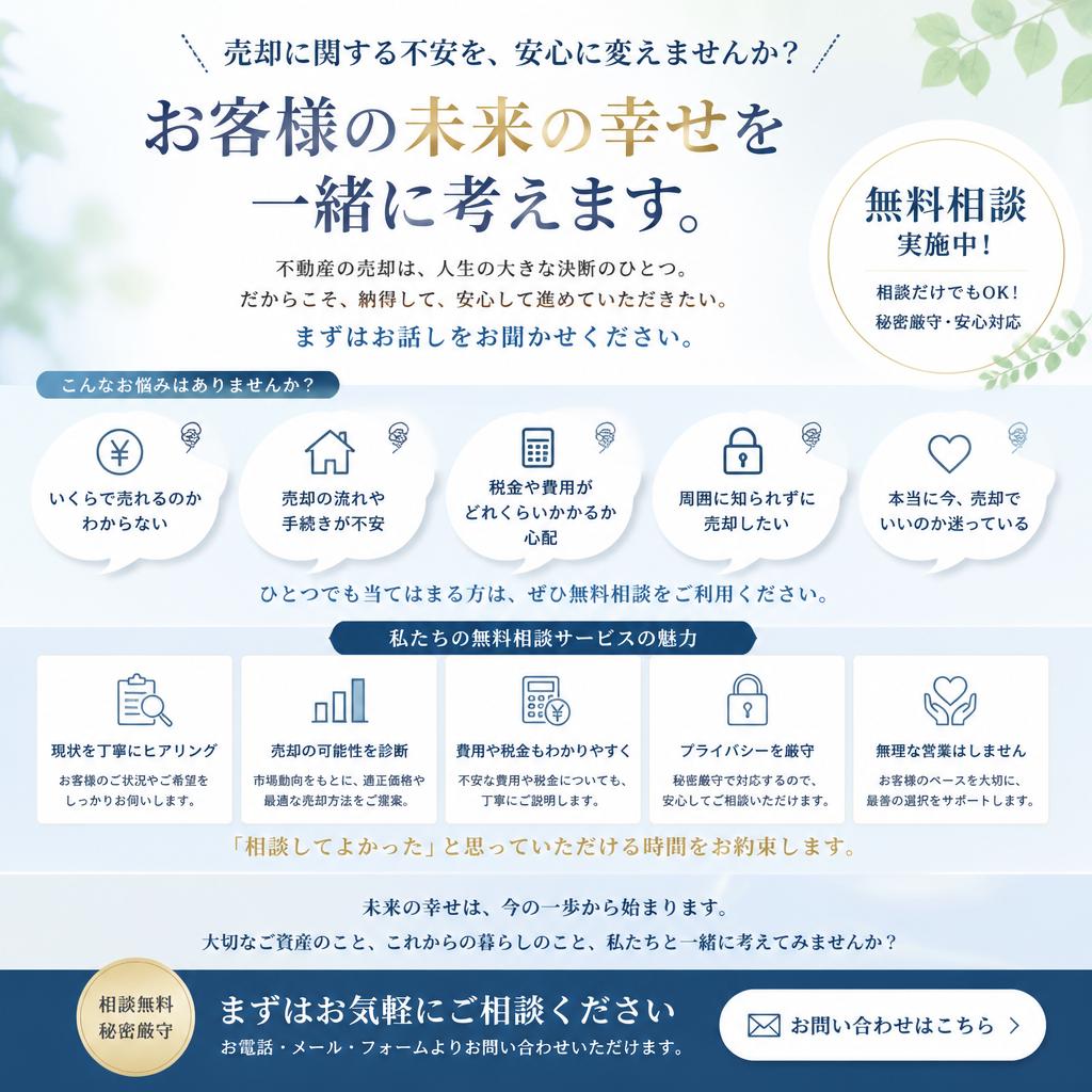 まずは無料相談から！