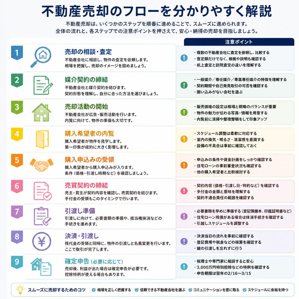 4. 不安その2：売却手続きの流れを簡単に解説
