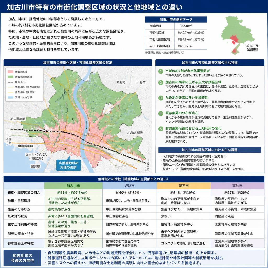 加古川市の市街化調整区域の特徴