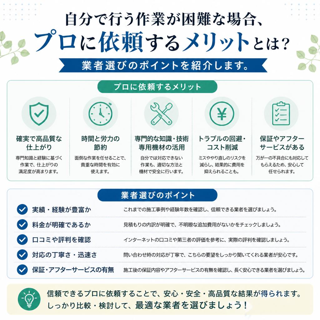 4. 片付け・解体を業者に依頼するメリット
