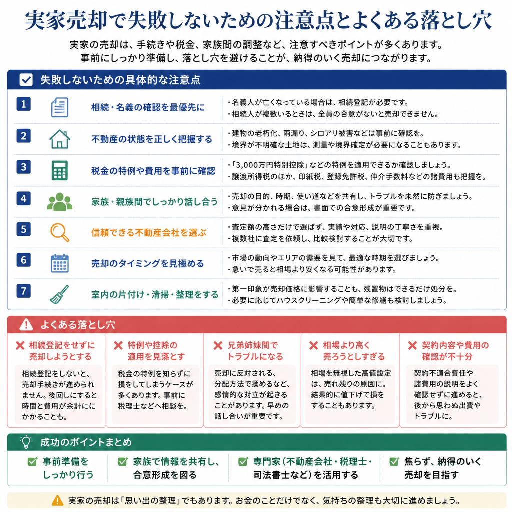 失敗しないための注意点