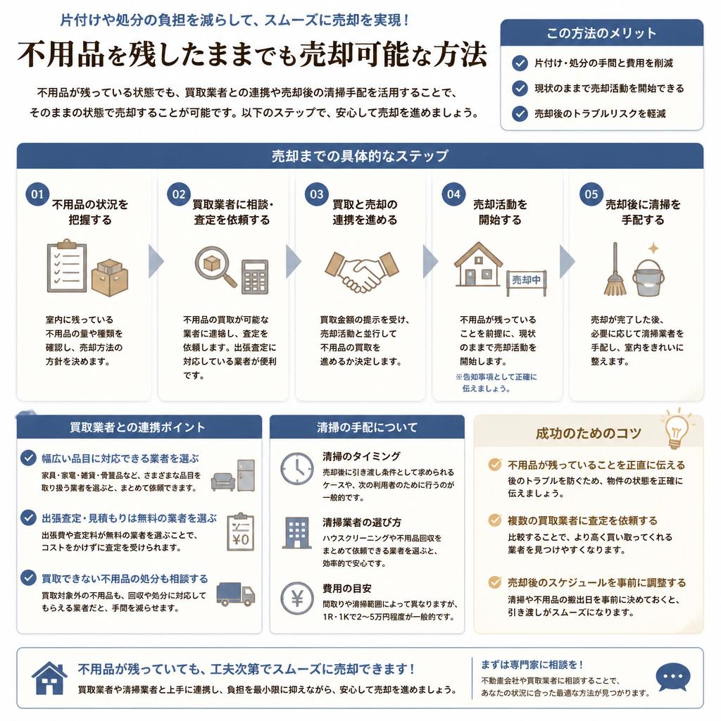 残置物があっても大丈夫！売却方法は？