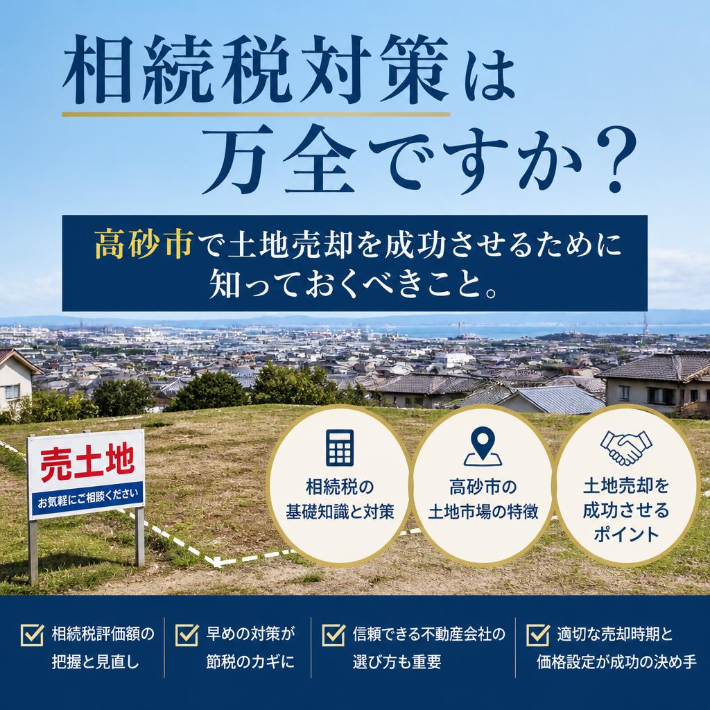 相続税対策は万全ですか？高砂市で土地売却を成功させるために知っておくべきこと。|加古川市不動産売却買取相談センター