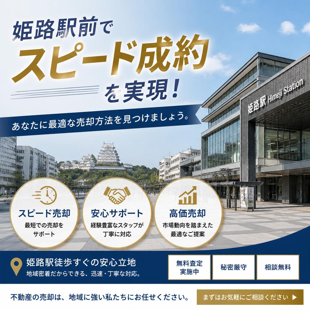 姫路駅前でスピード成約を実現！あなたに最適な売却方法を見つけましょう。|加古川市不動産売却買取相談センター