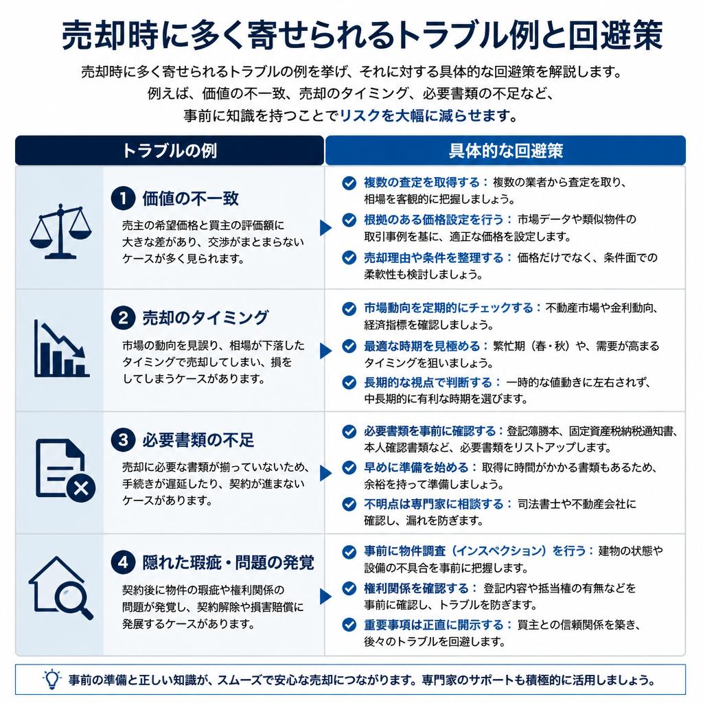 よくある売却トラブルとその回避法