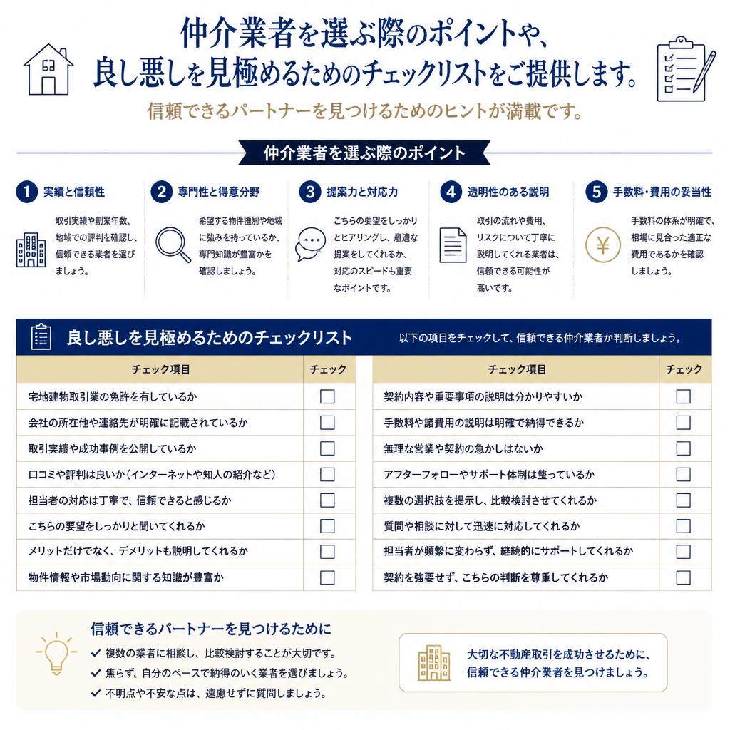 仲介業者との上手な付き合い方