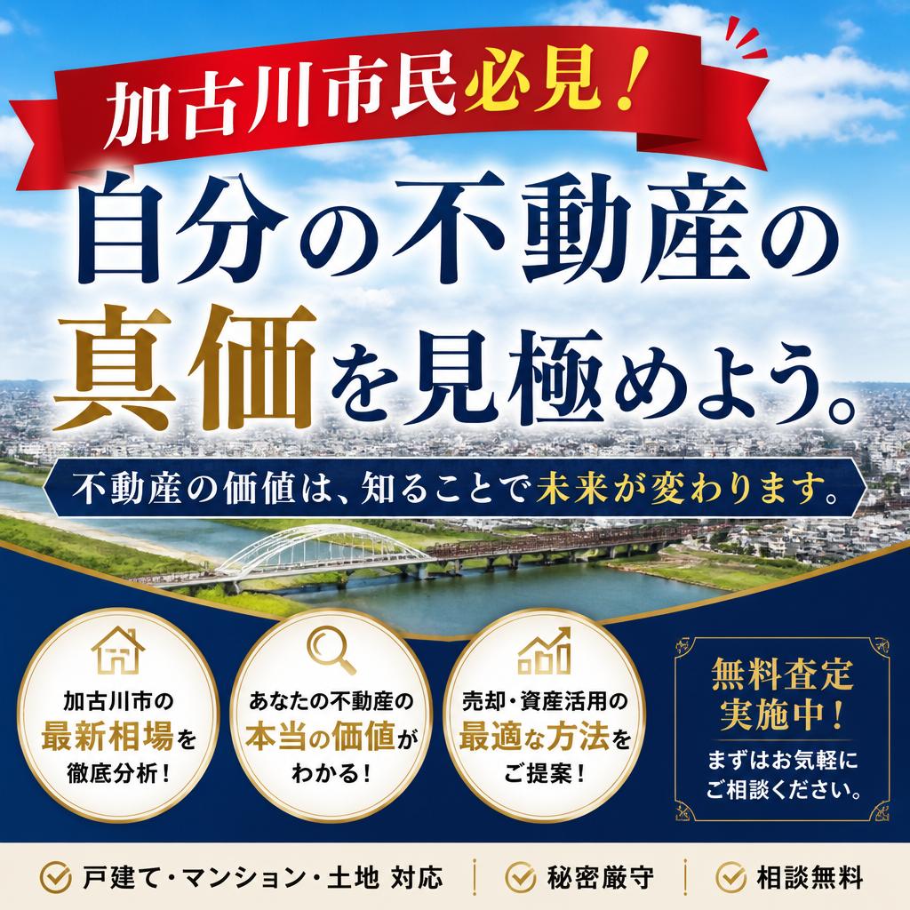 加古川市特化！査定額の真実を知るための適正評価ガイド　|加古川市不動産売却買取相談センター