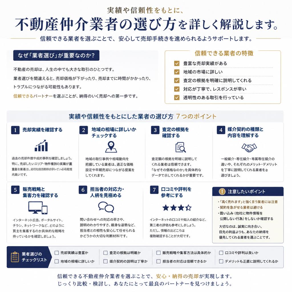 信頼できる不動産仲介業者の選び方