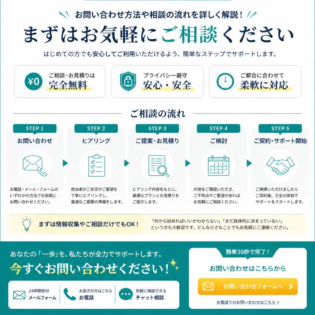 7. 無料相談のご案内と今後のステップ