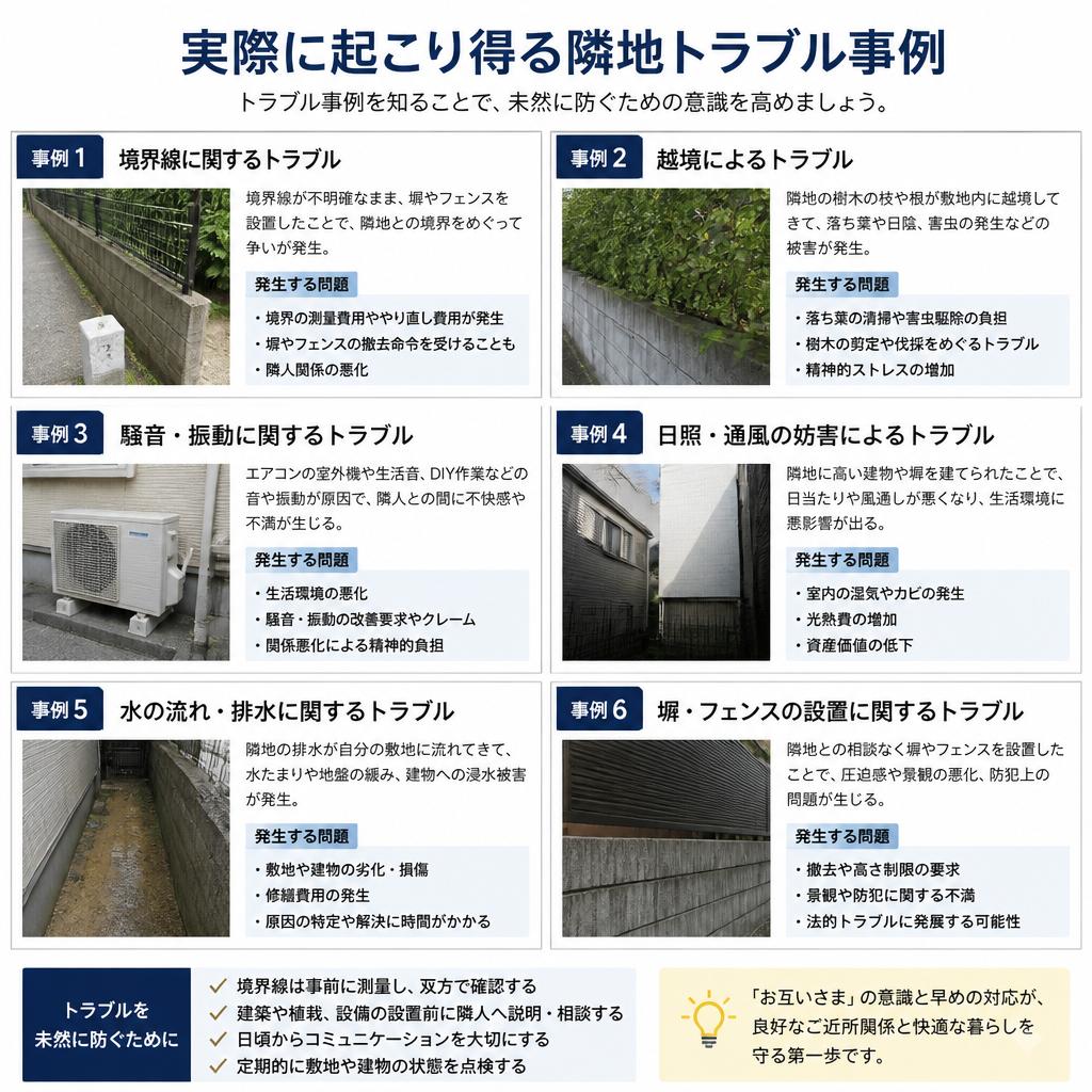 隣地トラブルの実例