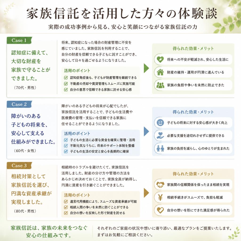 実体験談：家族信託を活用した成功事例