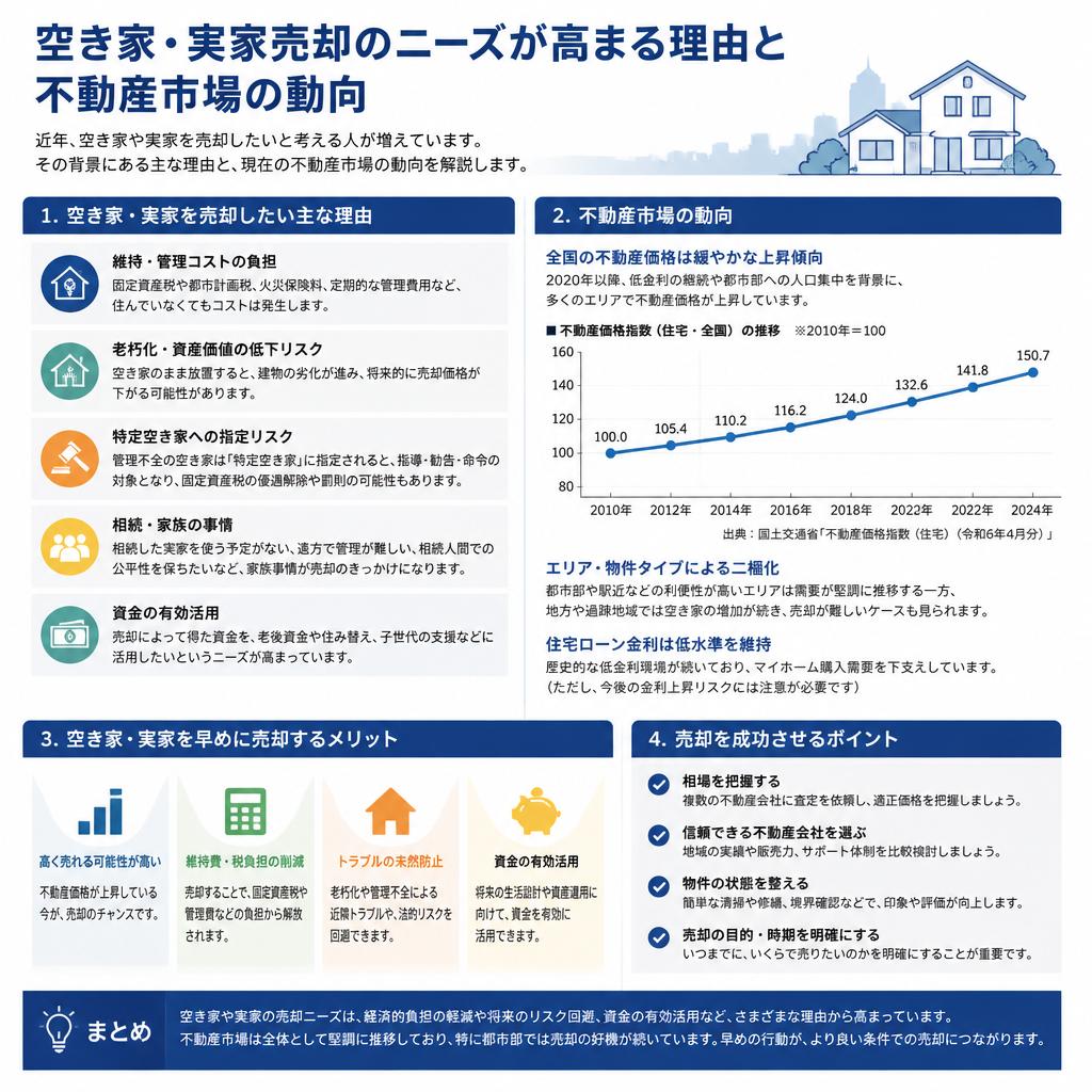2. 空き家・実家の売却が増えている理由
