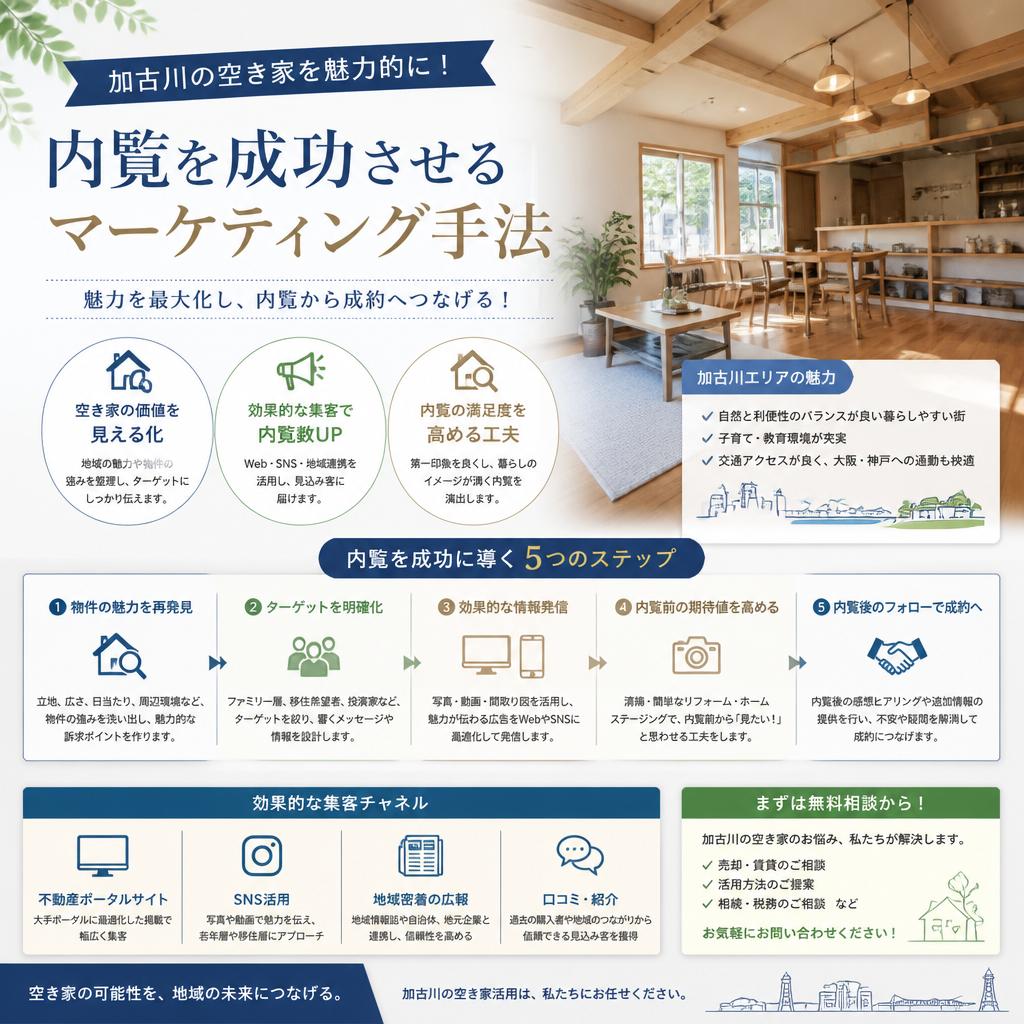 加古川の空き家を魅力的に！内覧を成功させるマーケティング手法|加古川市不動産売却買取相談センター