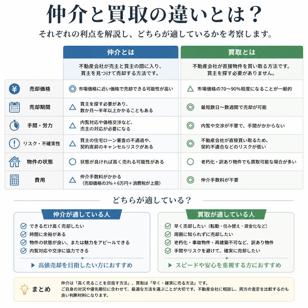 5. 可能な選択肢を知る（仲介・買取の違い）