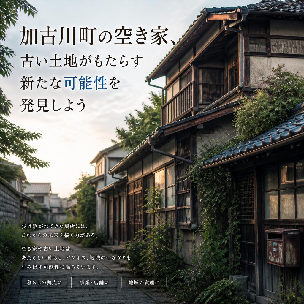 加古川町の空き家、古い土地がもたらす新たな可能性を発見しよう|加古川市不動産売却買取相談センター