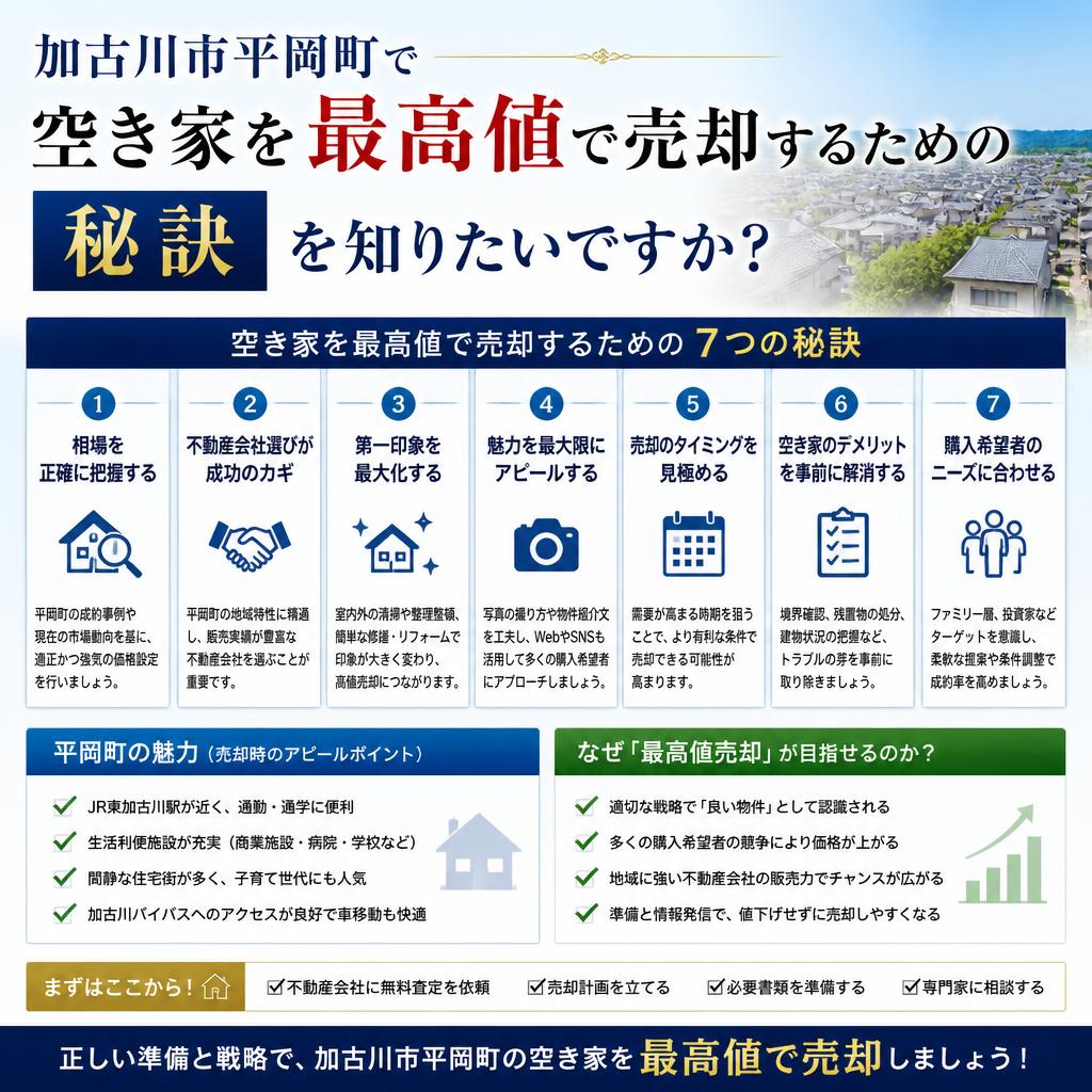 加古川市平岡町で空き家を最高値で売却するための秘訣を知りたいですか？|加古川市不動産売却買取相談センター