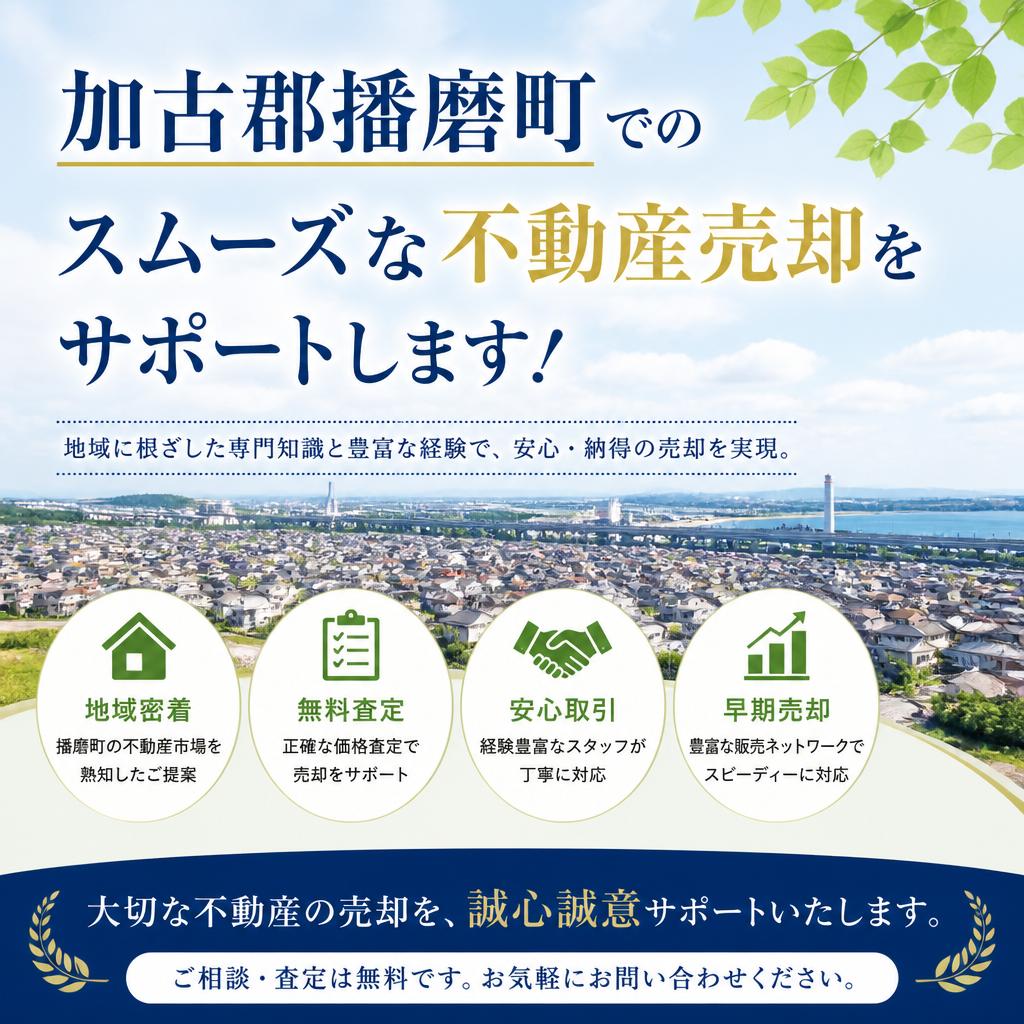 加古郡播磨町でのスムーズな不動産売却を実現する！査定から契約までの完全ガイド|加古川市不動産売却買取相談センター