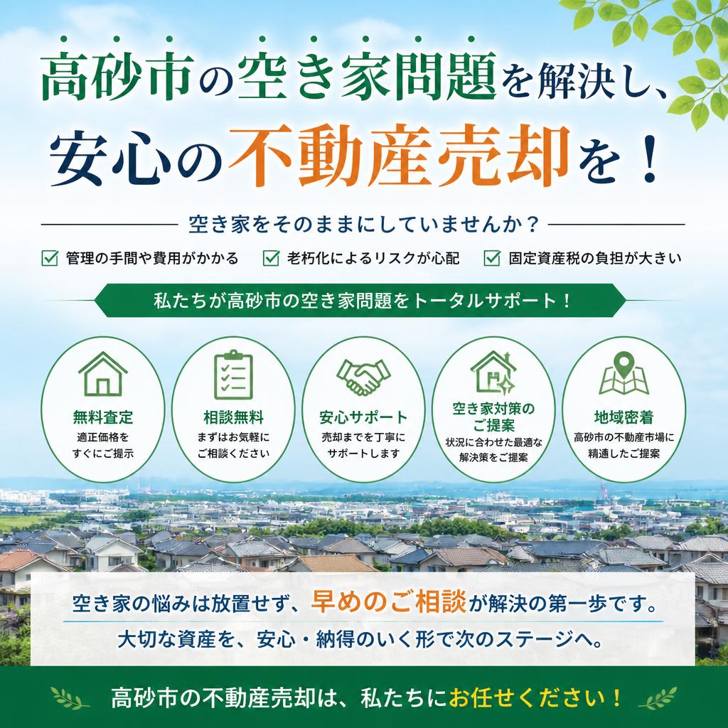 高砂市の空き家問題を解決し、安心の不動産売却を！|加古川市不動産売却買取相談センター