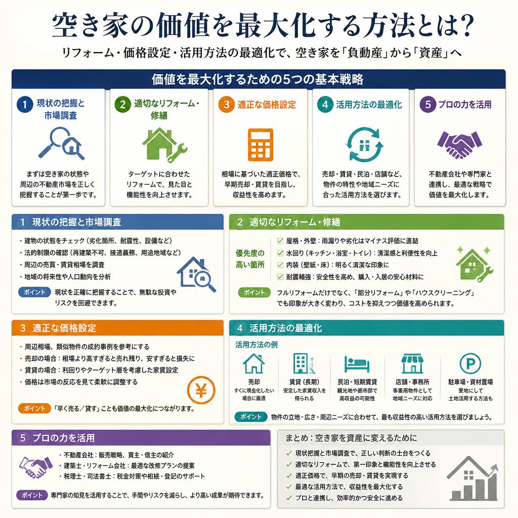 空き家の価値を最大化する方法