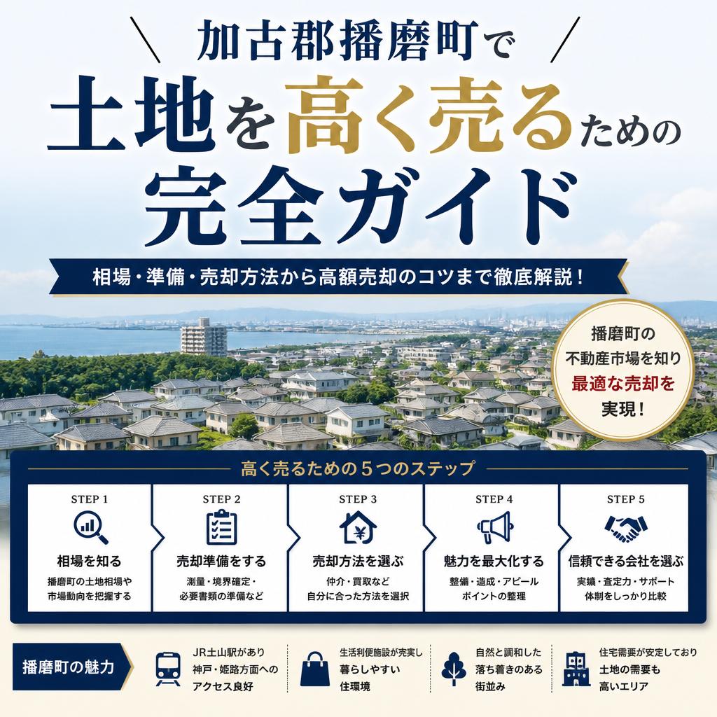 加古郡播磨町で土地を高く売るための完全ガイド|加古川市不動産売却買取相談センター