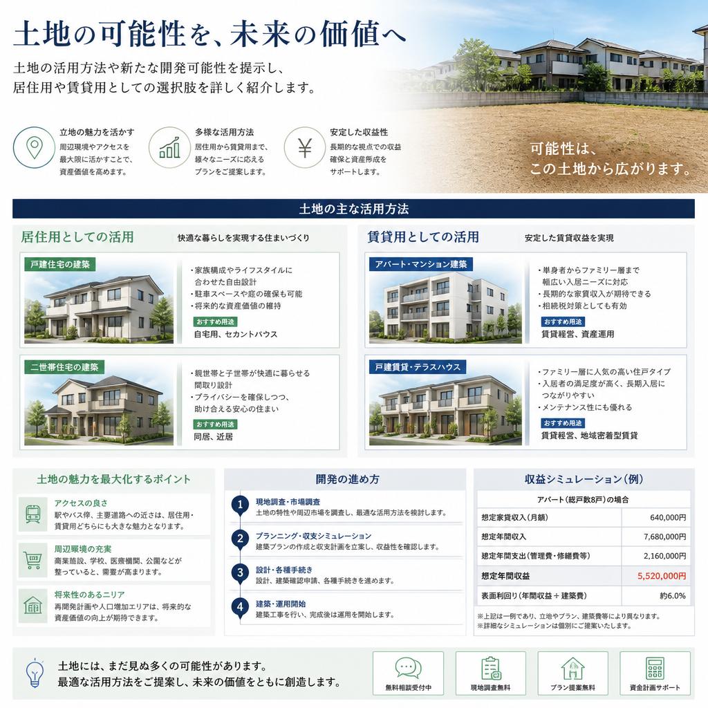 平岡北小・氷丘中周辺の土地活用法