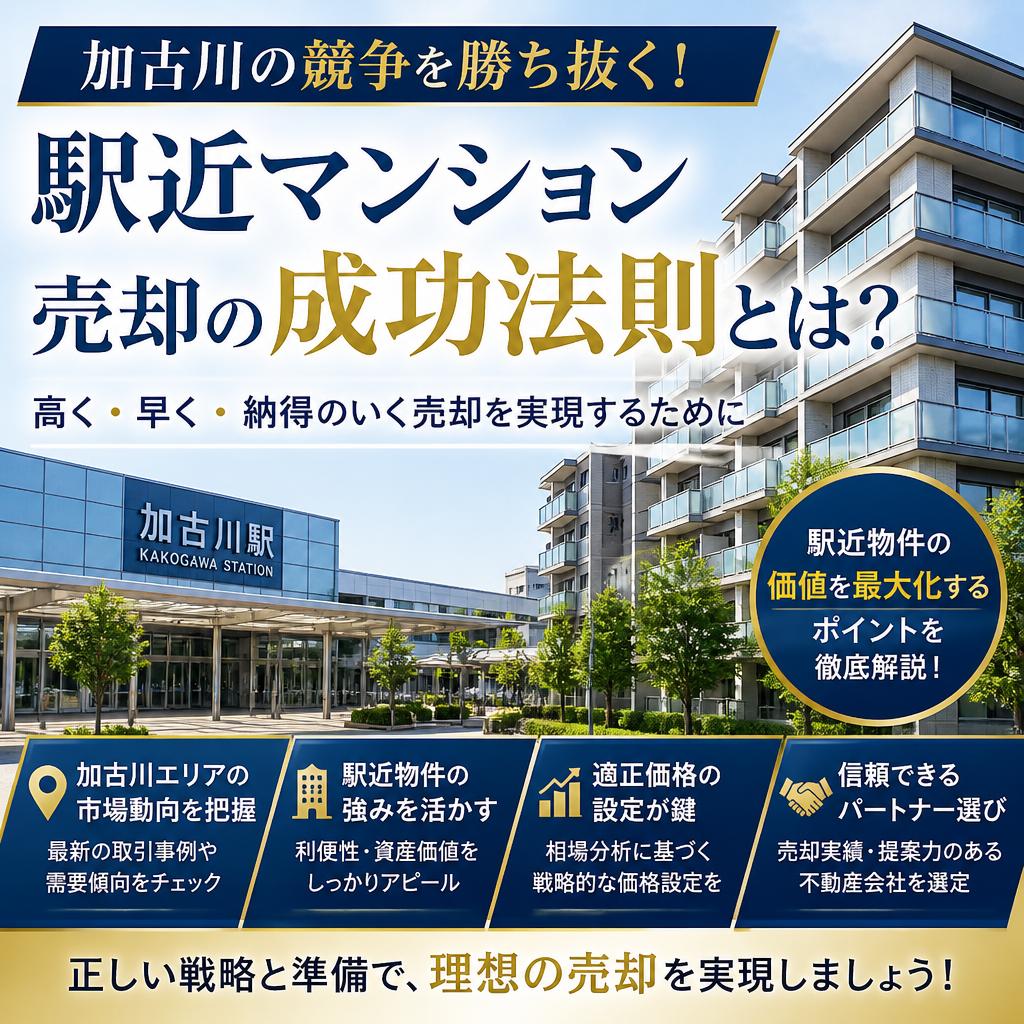 加古川の競争を勝ち抜く！駅近マンション売却の成功法則とは？|加古川市不動産売却買取相談センター