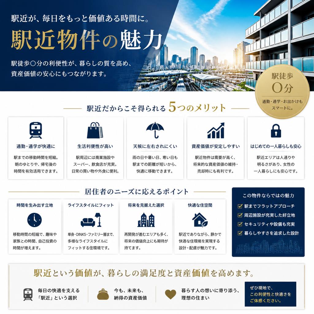 2. 駅近マンションの魅力とは？