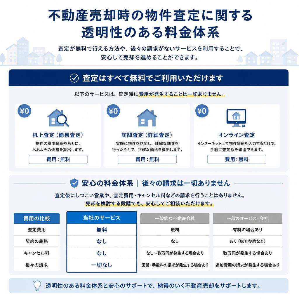 物件査定料金の透明性
