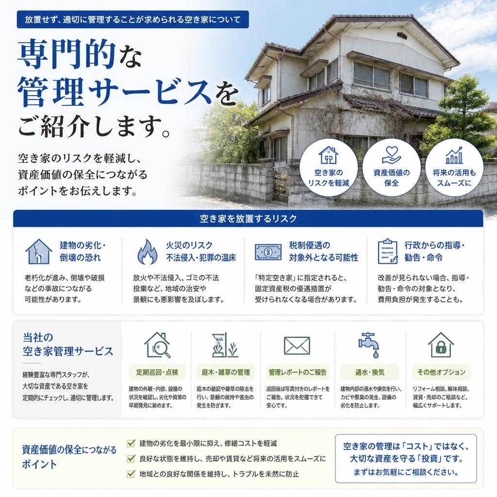 空き家管理サービスの重要性
