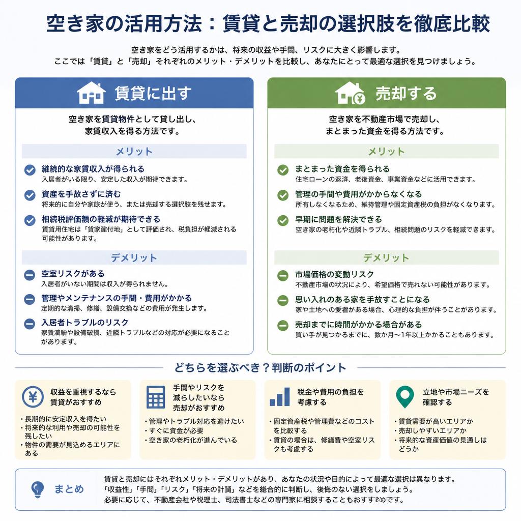 賃貸 vs 売却：どちらを選ぶべきか