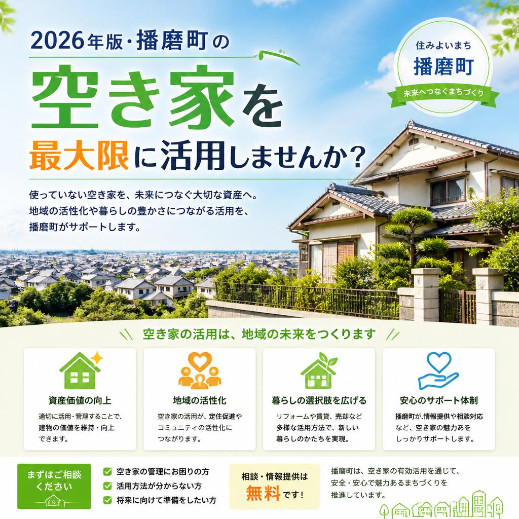 2026年版・播磨町の空き家を最大限に活用しませんか？|加古川市不動産売却買取相談センター