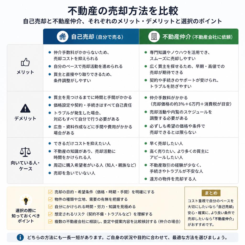 3. 自己売却と不動産仲介の選択肢