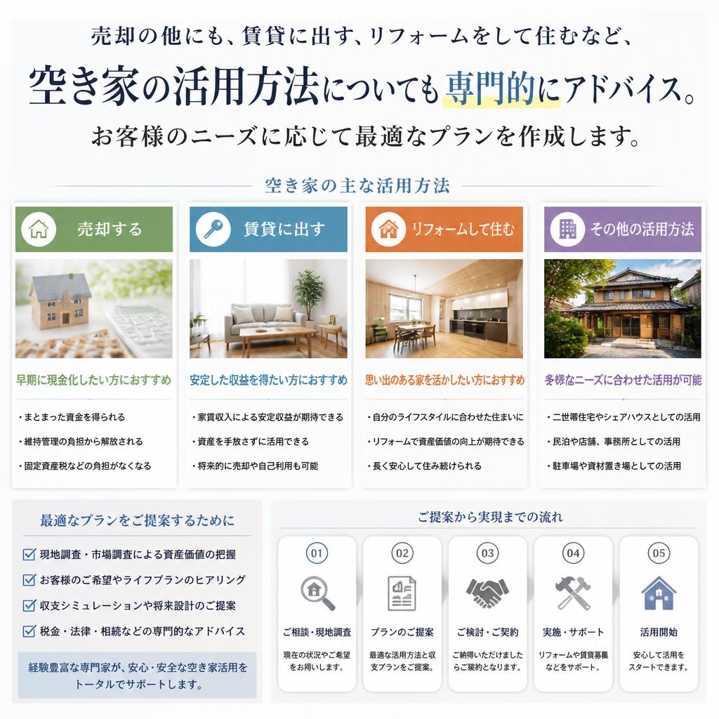 4. 賃貸や活用方法の選択肢