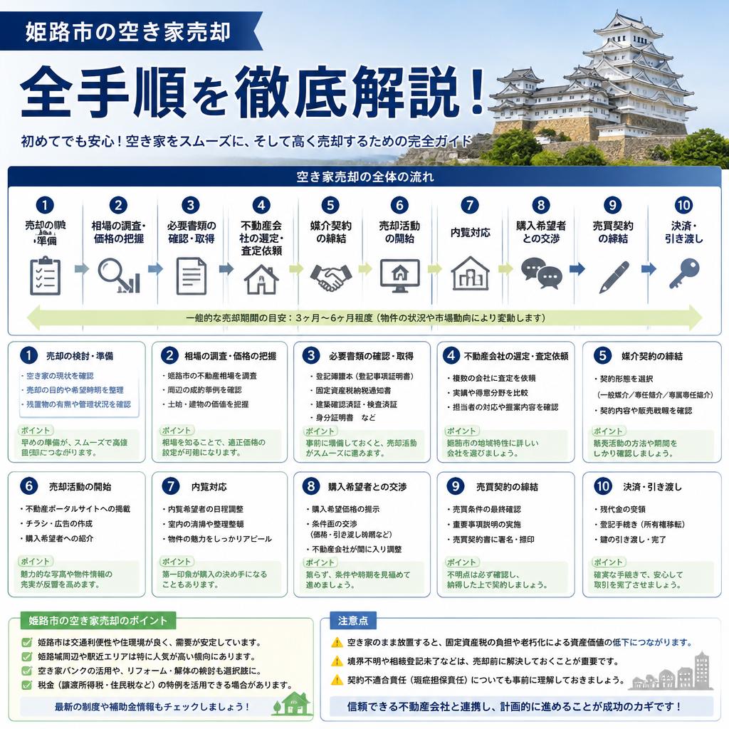 姫路市の空き家売却、全手順を徹底解説！|加古川市不動産売却買取相談センター