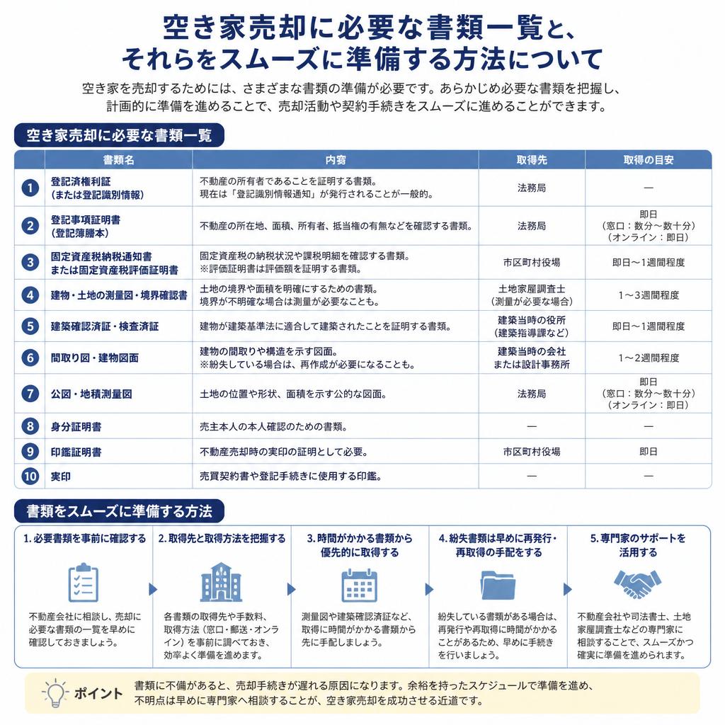 必要書類とその準備方法