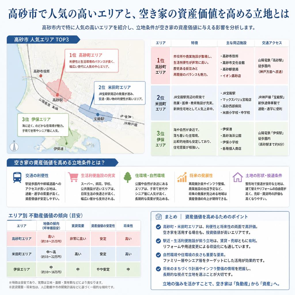 高砂市内の人気エリアを徹底解説