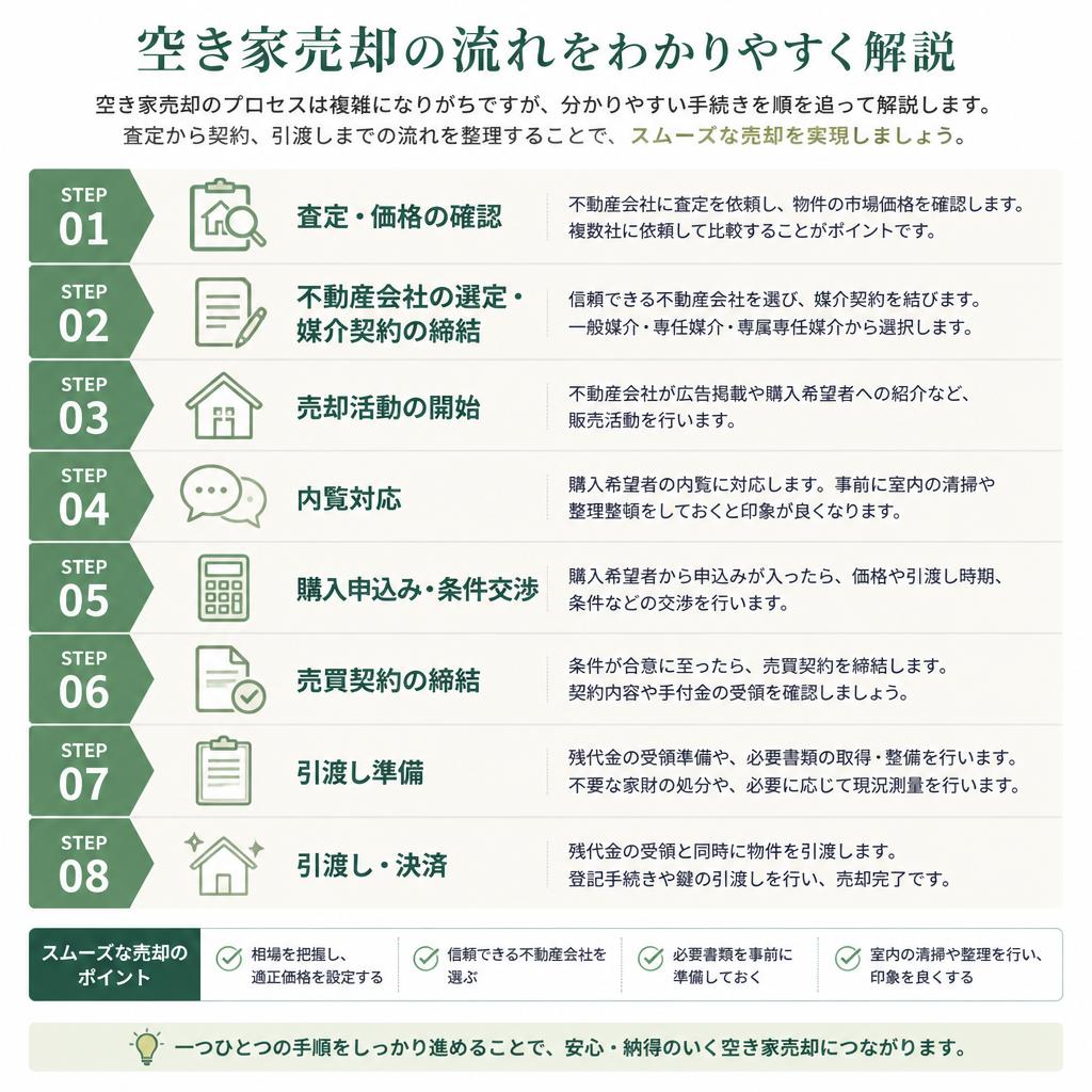 空き家の売却をスムーズにするための手続きの流れ