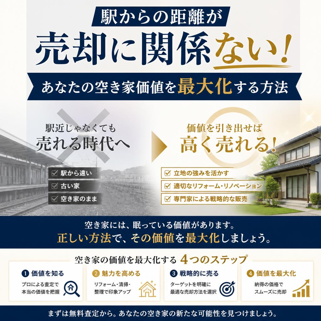 駅からの距離が売却に関係ない！緑丘・竜山・美保里の空き家価値を最大化する方法|加古川市不動産売却買取相談センター