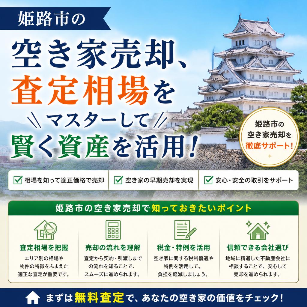 姫路市の空き家売却、査定相場をマスターして賢く資産を活用！|加古川市不動産売却買取相談センター