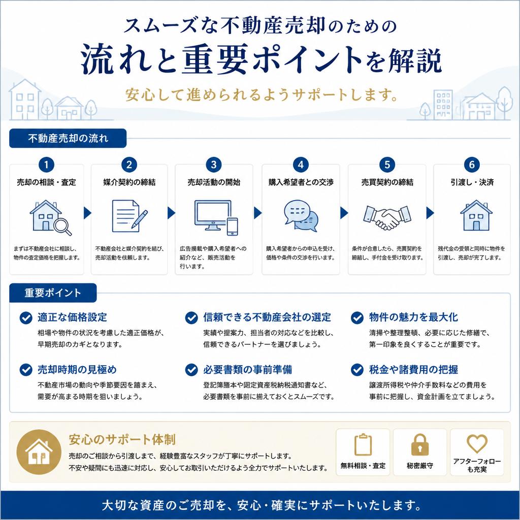 不動産売却の流れとポイント