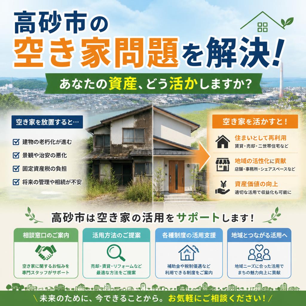 高砂市の空き家問題を解決！あなたの資産、どう活かしますか？|加古川市不動産売却買取相談センター