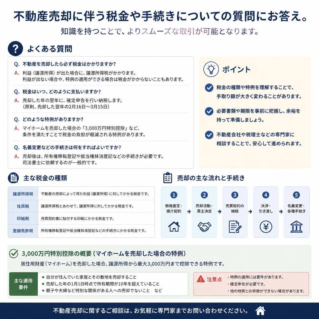 5. 売却後の税金や手続きについて